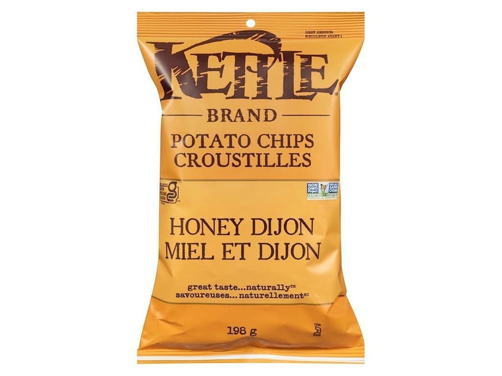Kettle Brand Honey Dijon Tangy Potato Chips 198g Snack