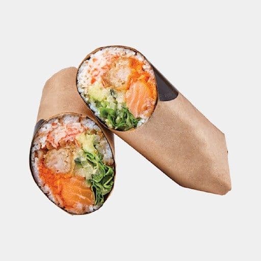 Salmon & Shrimp Tempura Sushi Burrito / Sushi burrito Saumon et crevette tempura