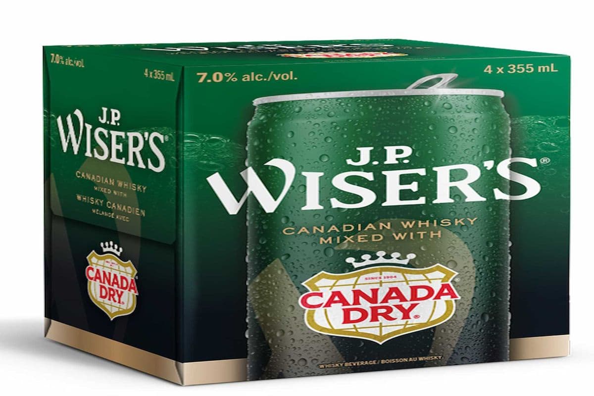 J.P.WISERS X GINGER ALE 4 PACK (4 x 4 x 355ml CAN)