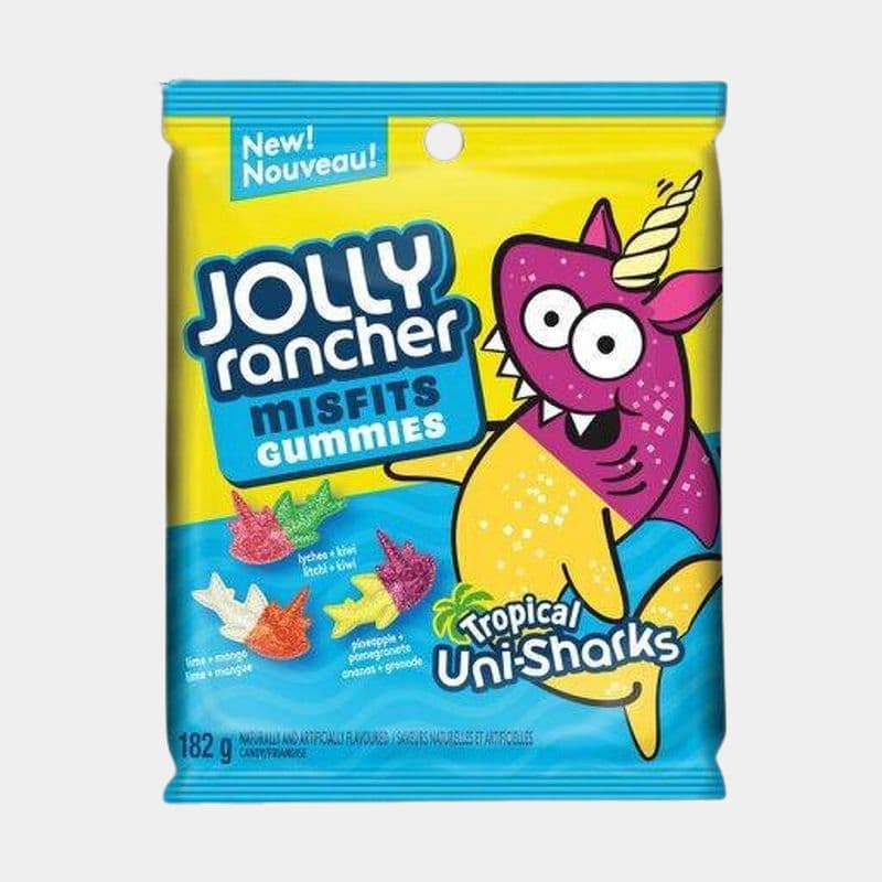 Jolly Rancher Misfits Gummies Tropical Uni-sharks Candy