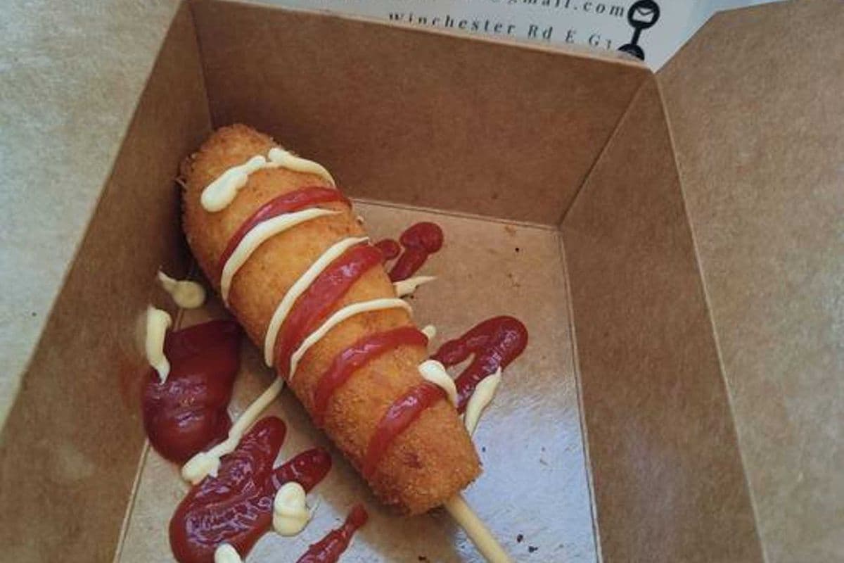 Breaded Mozzarella & Fish Cake Corn Dog (Hot - 1 Stick) (1 stick)