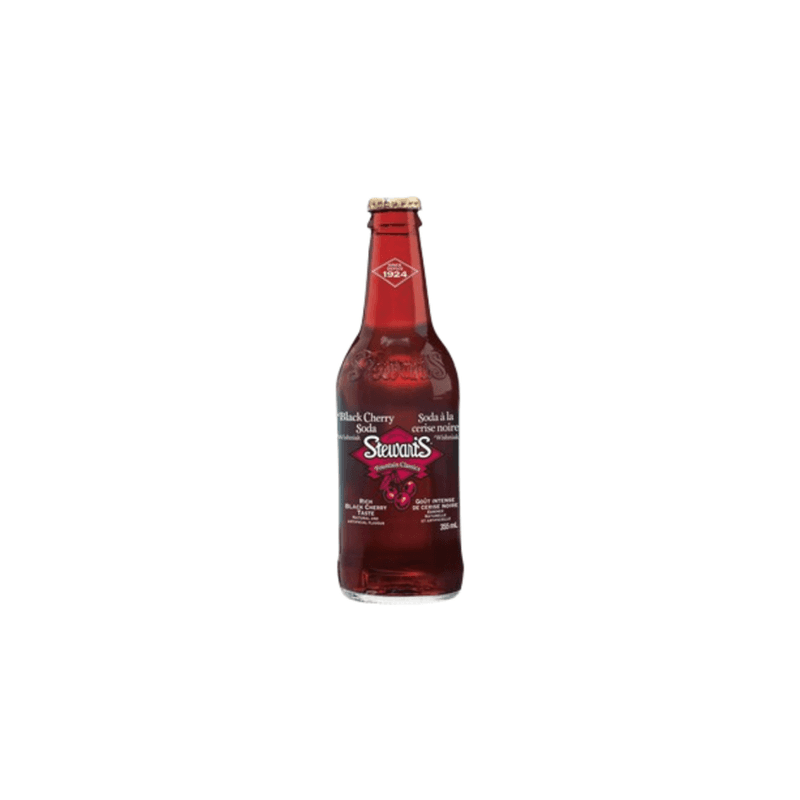 Black Cherry Stewarts Glass Bottle Soda - USA (355ml)