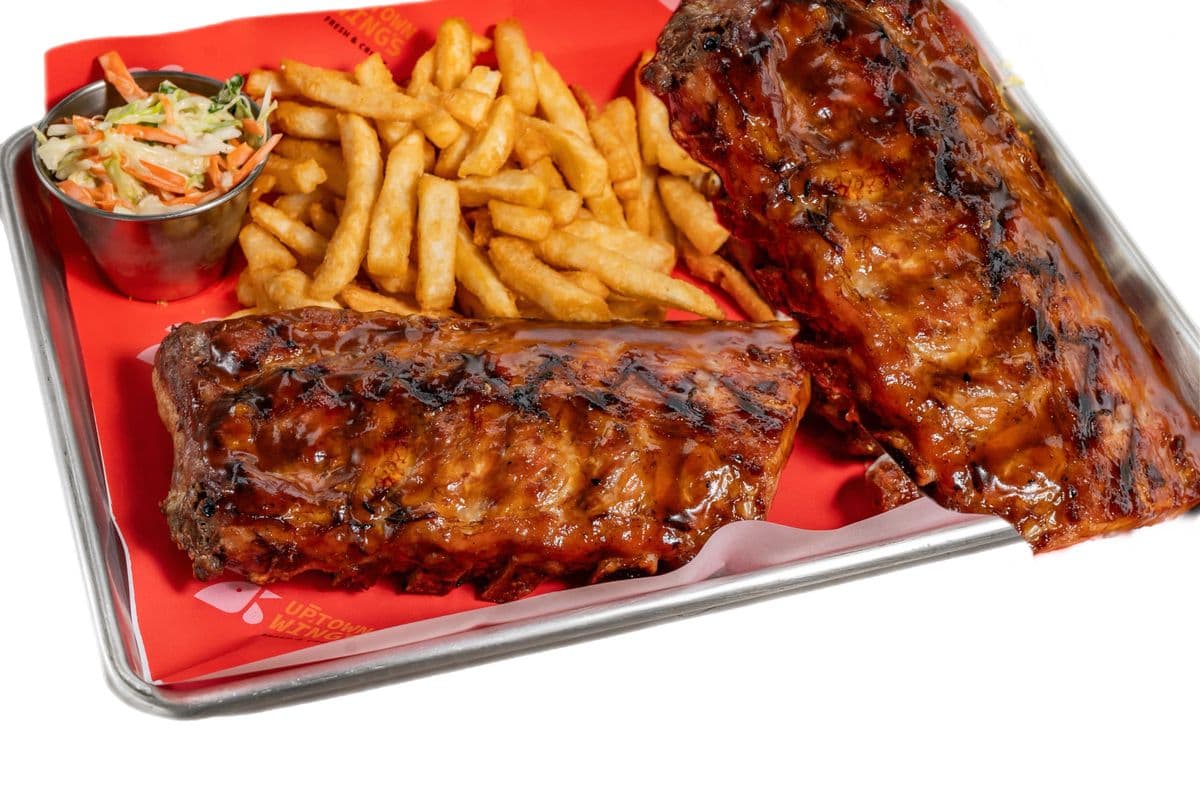Full Rack with Fries and Coleslaw