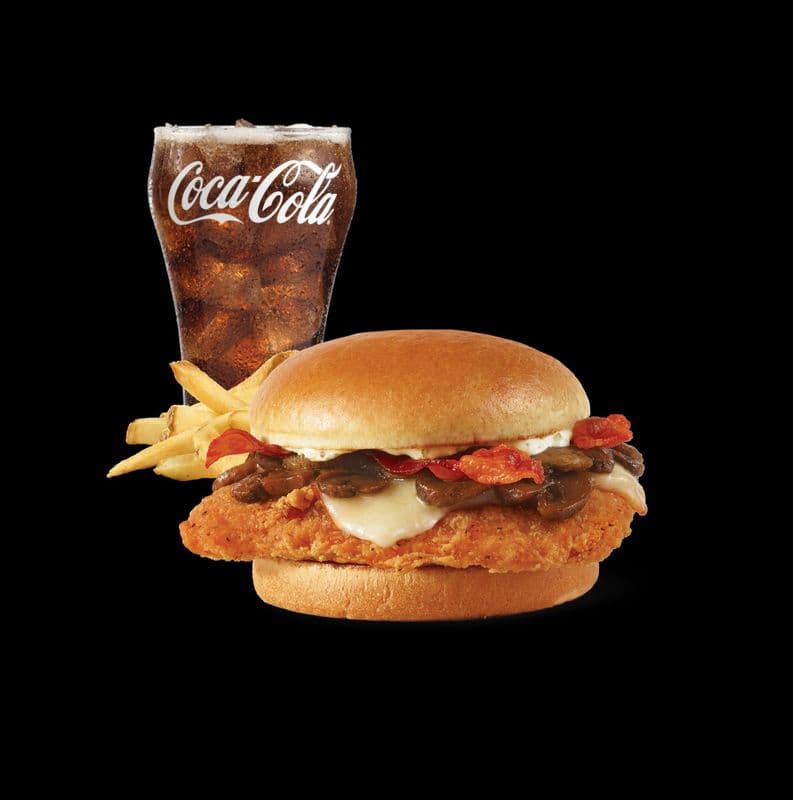 Garlic Mushroom Bacon Classic Chicken Sandwich Combo