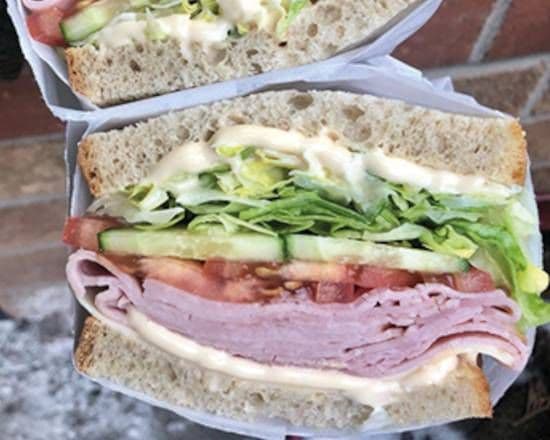 Ham and Cheese German Ray Bread Sandwich