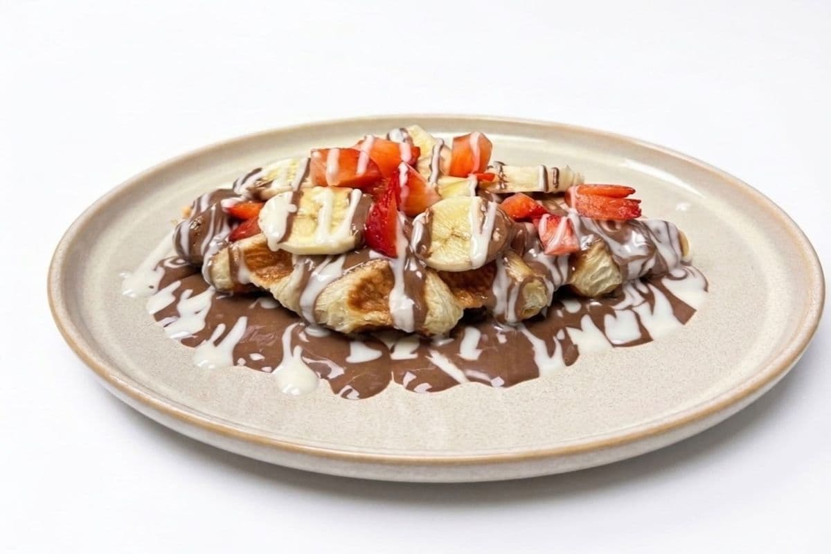 Strawberry Banana Croffle