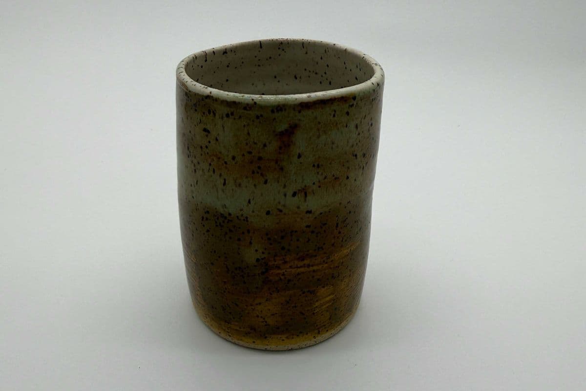 White edge two tone green tumbler