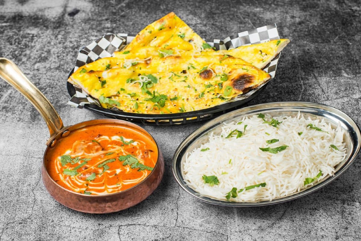 Butter Chicken Rice Naan
