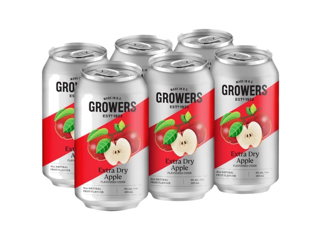 Growers - Extra Dry Apple 6pk Can