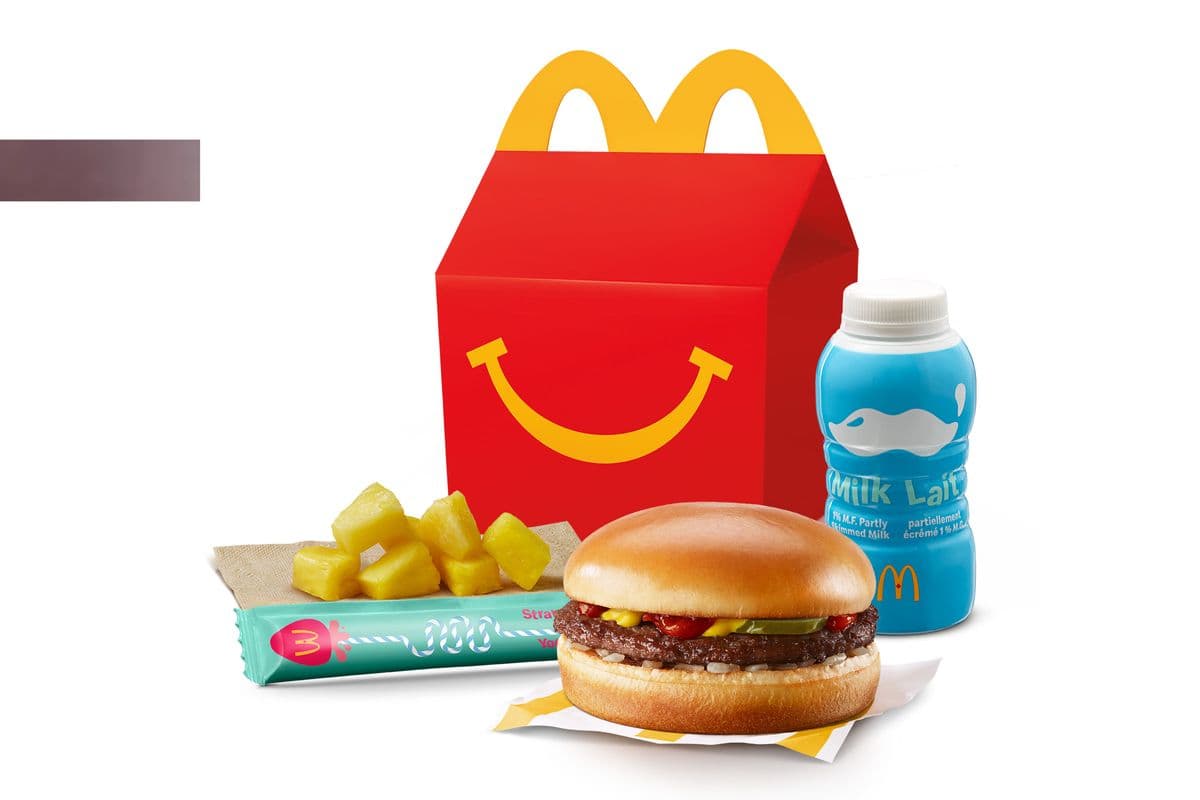 Happy Meal Hamburger with Pineapple Chunks [330-440 Cals]