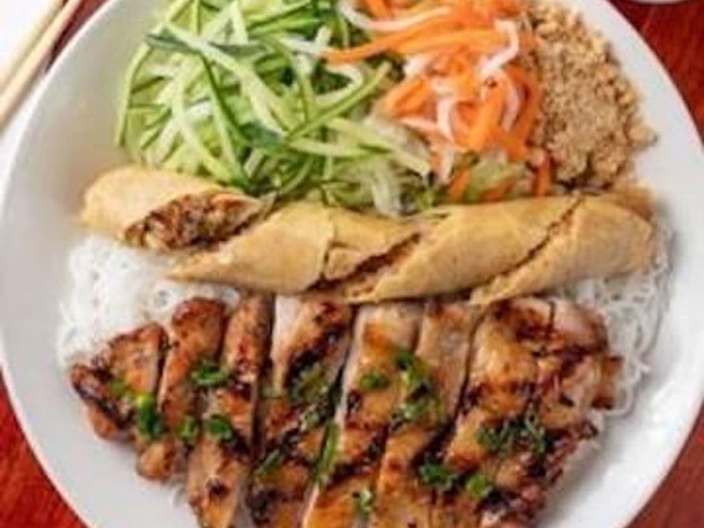Com Ga Nuong  Cha Gio