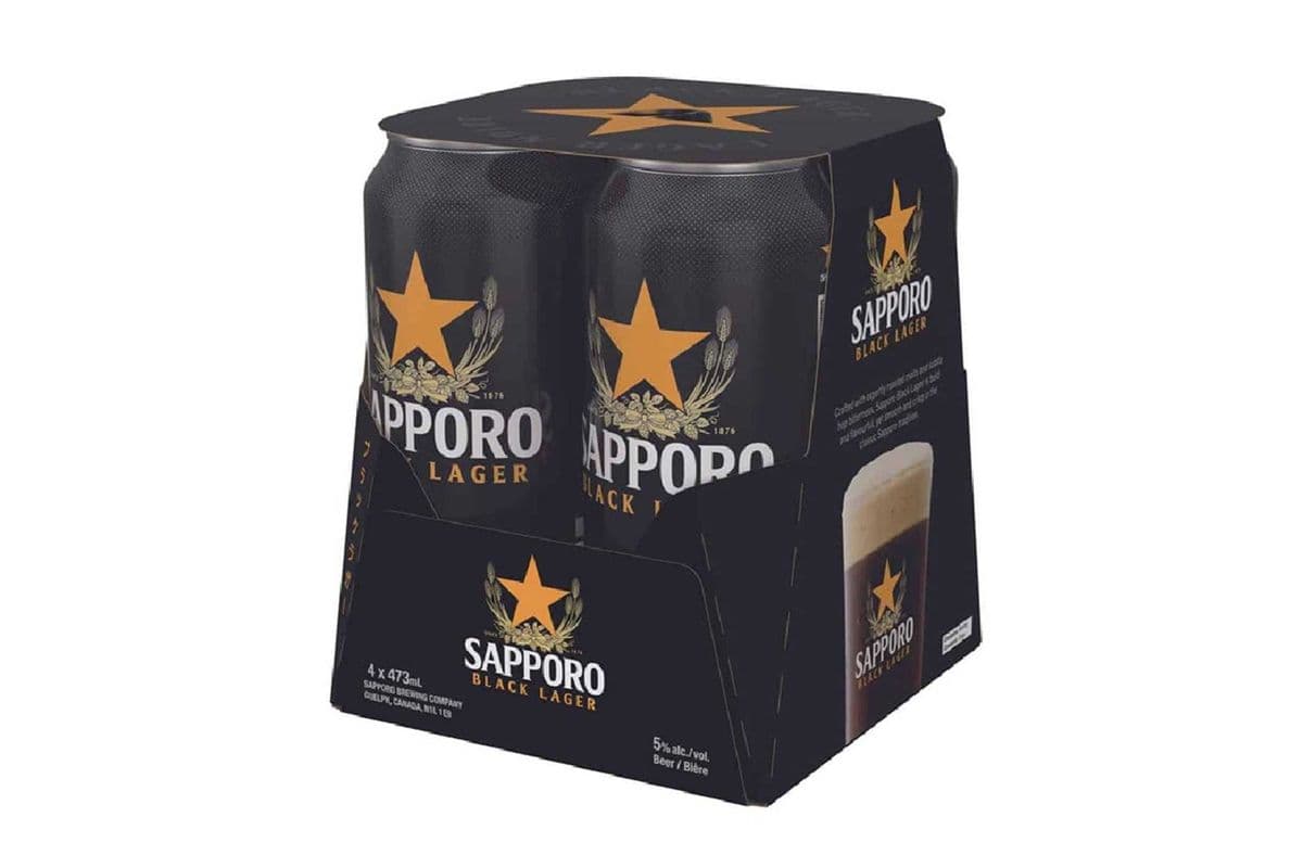 Sapporo Black (4 Pack Cans) (4 x 473 ml)