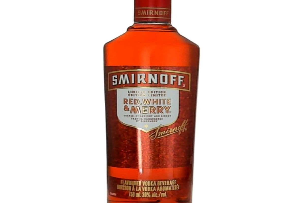 Smirnoff Vodka - Red, White & Merry (1 x 750ml Bottle)
