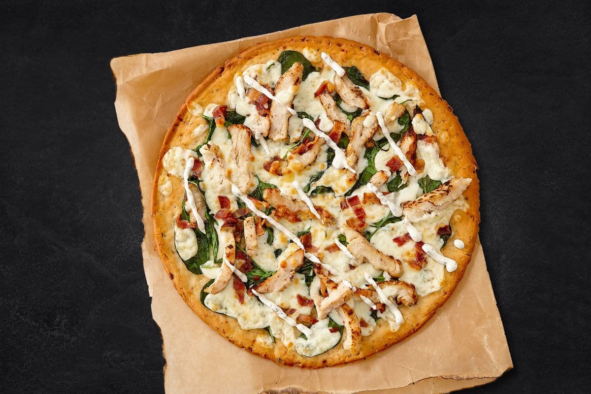 Chicken Bacon Ranch Cauliflower Crust Pizza