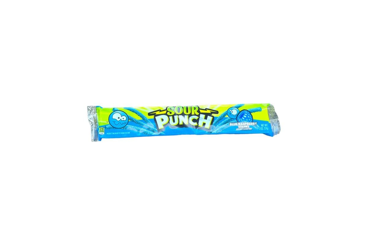 Sour Punch Blue Raspberry Straws (USA) (57g) (210 Cal)