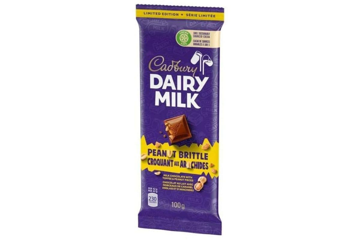 Dairy Milk Peanut Brittle Milk Chocolate with Toffee & Peanut Pieces (100 g)