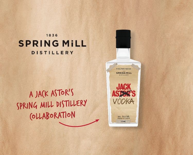 Jack Astor's & Spring Mill collaborative 375ml Vodka