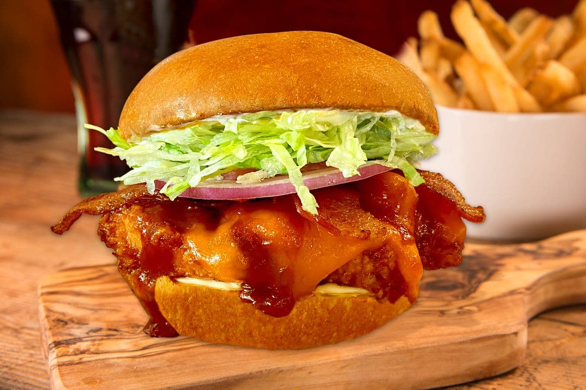 BBQ Bacon Cheddar Chicken Sandwich Meal