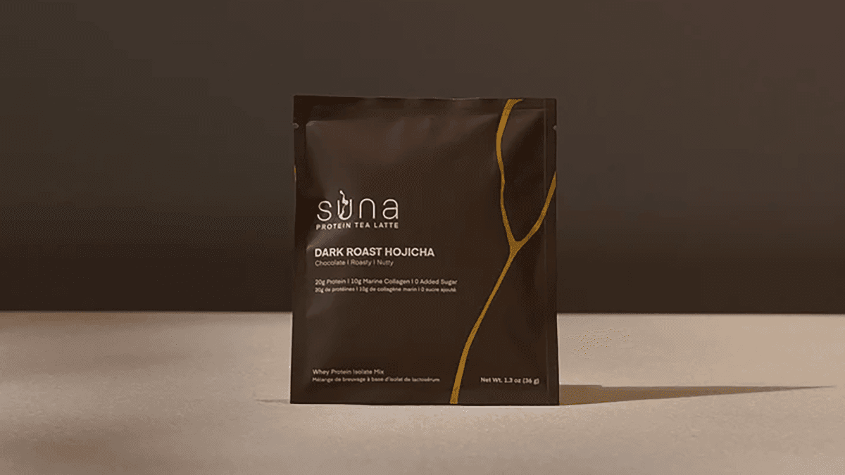 SUNA Dark Roast Hojicha Protein Tea Latte (Sachet)
