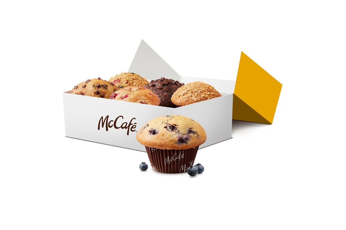 6 Baked Muffins Assorted [2280-2640 Cals]