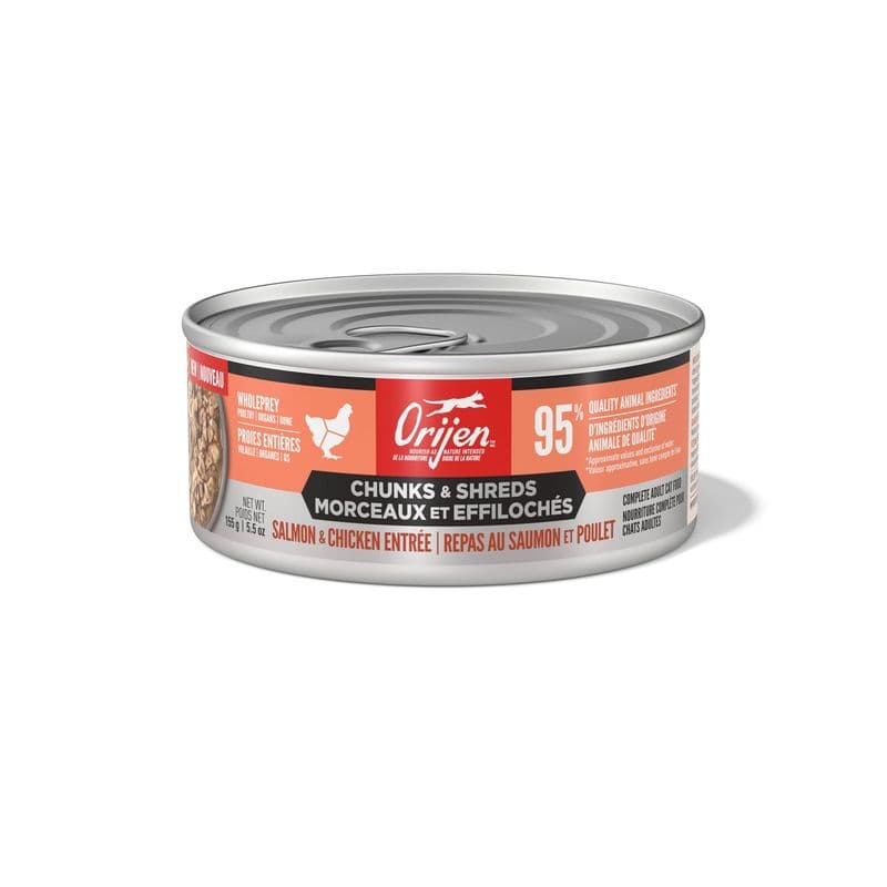 Orijen Chunks + Shreds Wet Cat Food Salmon + Chicken Entrée 155 g