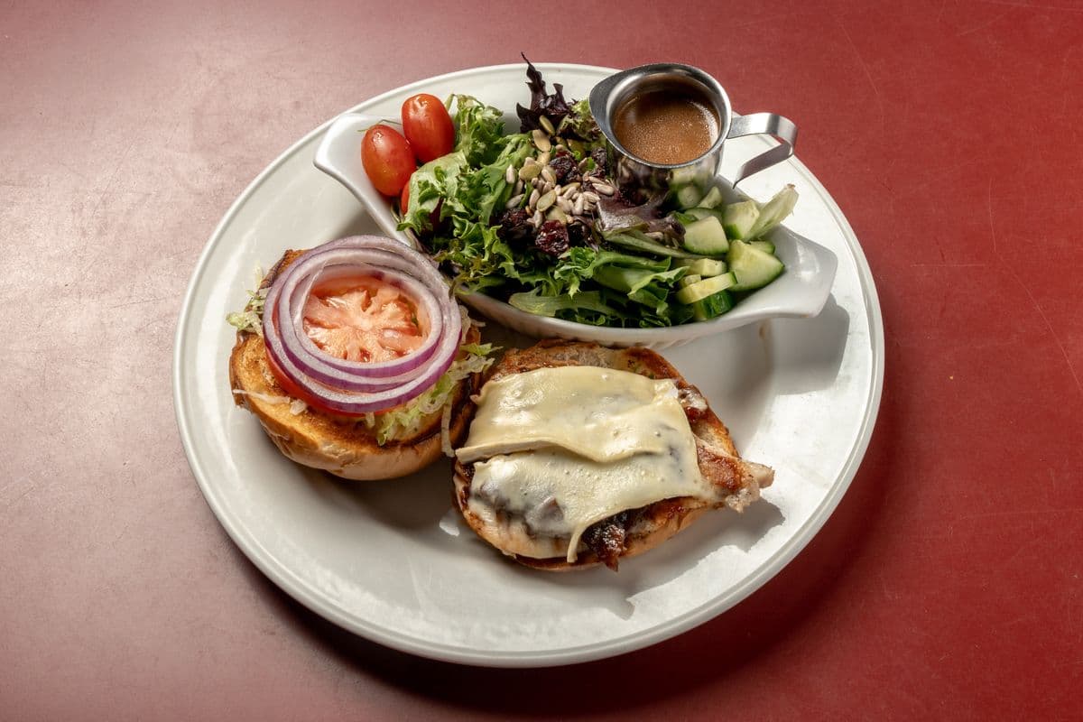 Brie and Onion Jam Chicken Burger