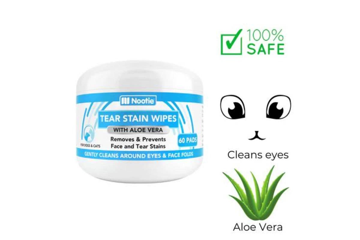 Nootie Tear Stain Wipes Aloe (60 Pack)