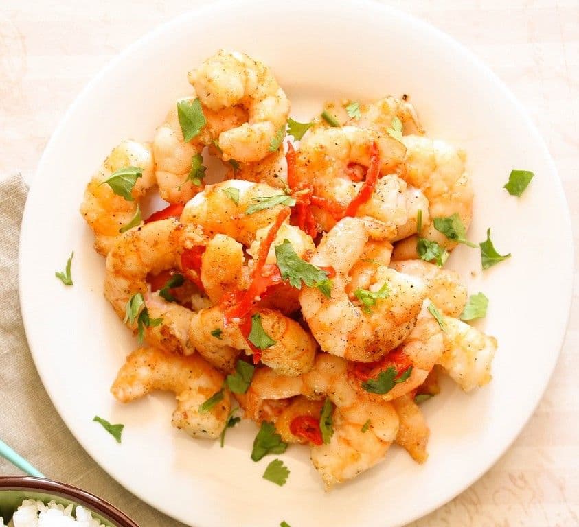 Crevettes au sel et poivre / Salt and Pepper Fried Shrimp