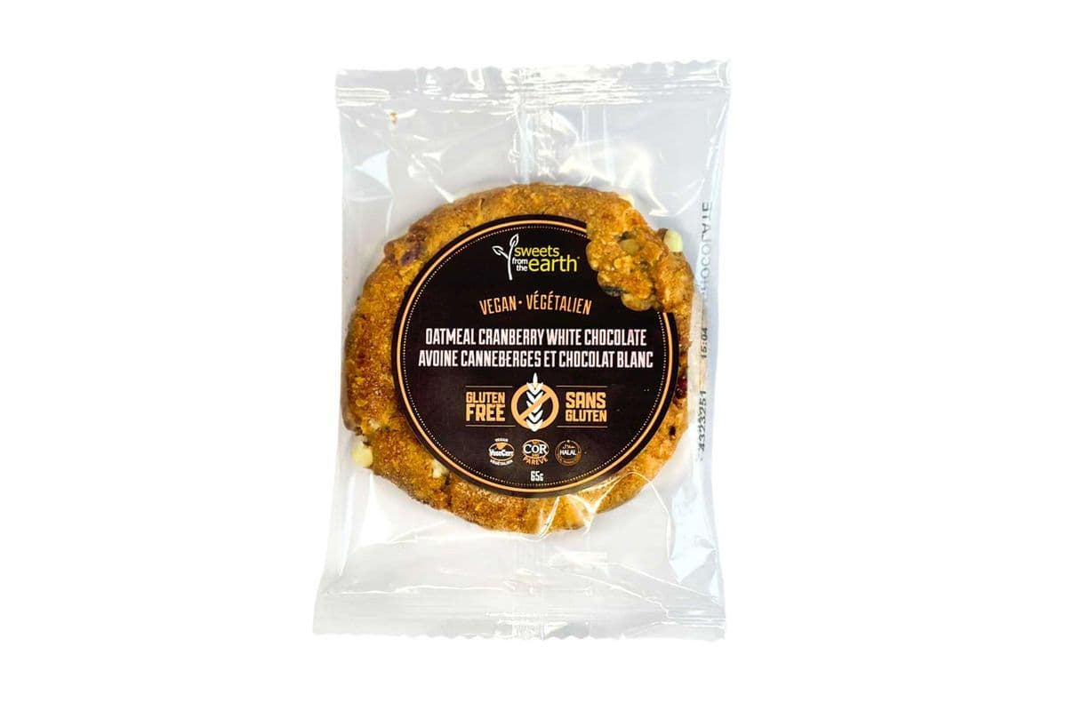 Gluten Free Oatmeal Cranberry White Chocolate Cookie