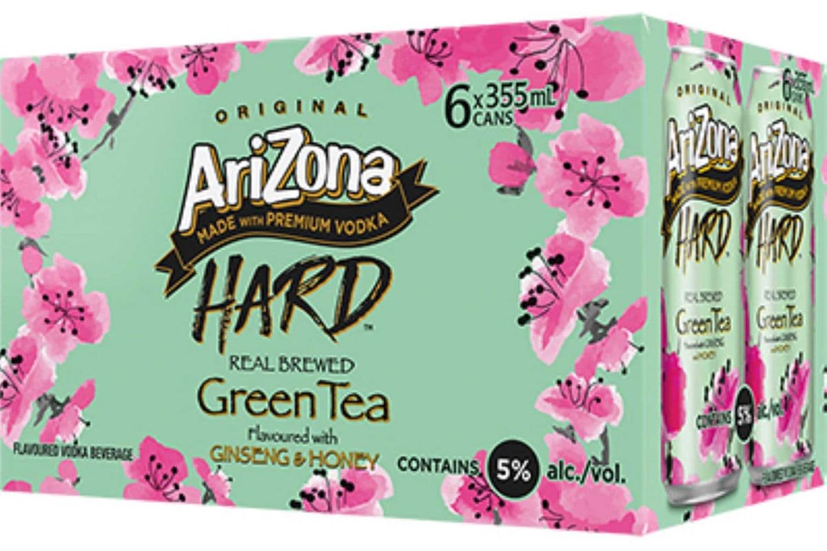 AriZona Original Premium Spiked Hard Green Tea, Ginseng-Honey (6 x 355 ml) (1 x 355 ml)