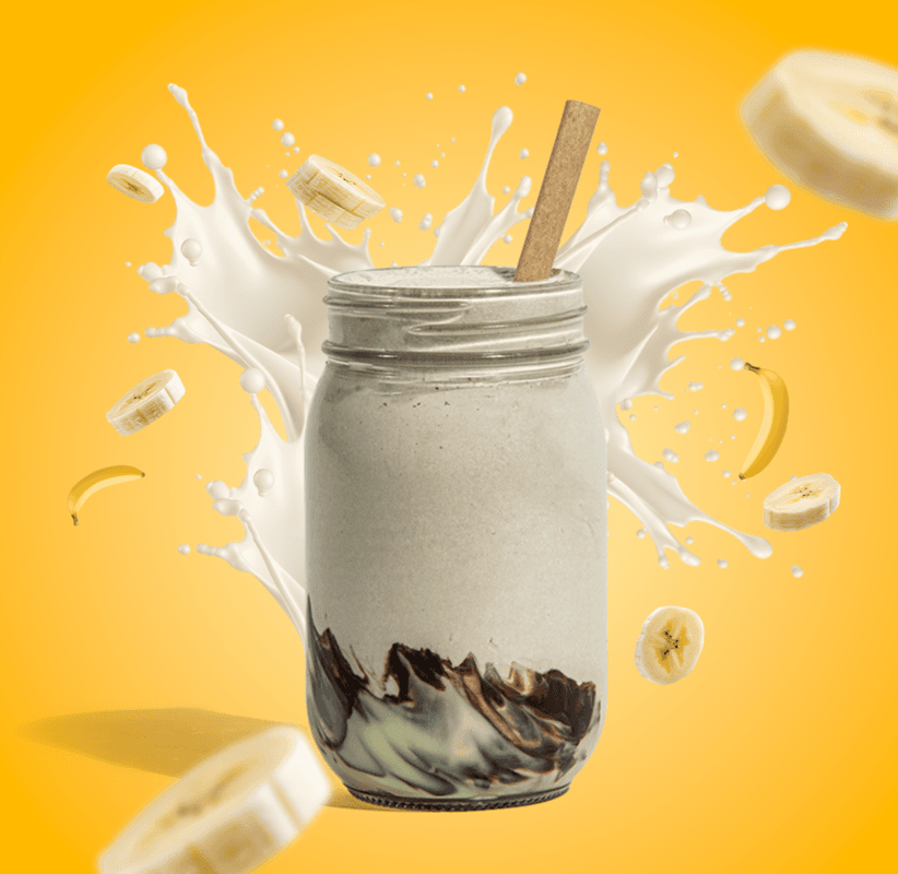 Choco-Banana Milkshake / Lait Frappé Choco-Banane