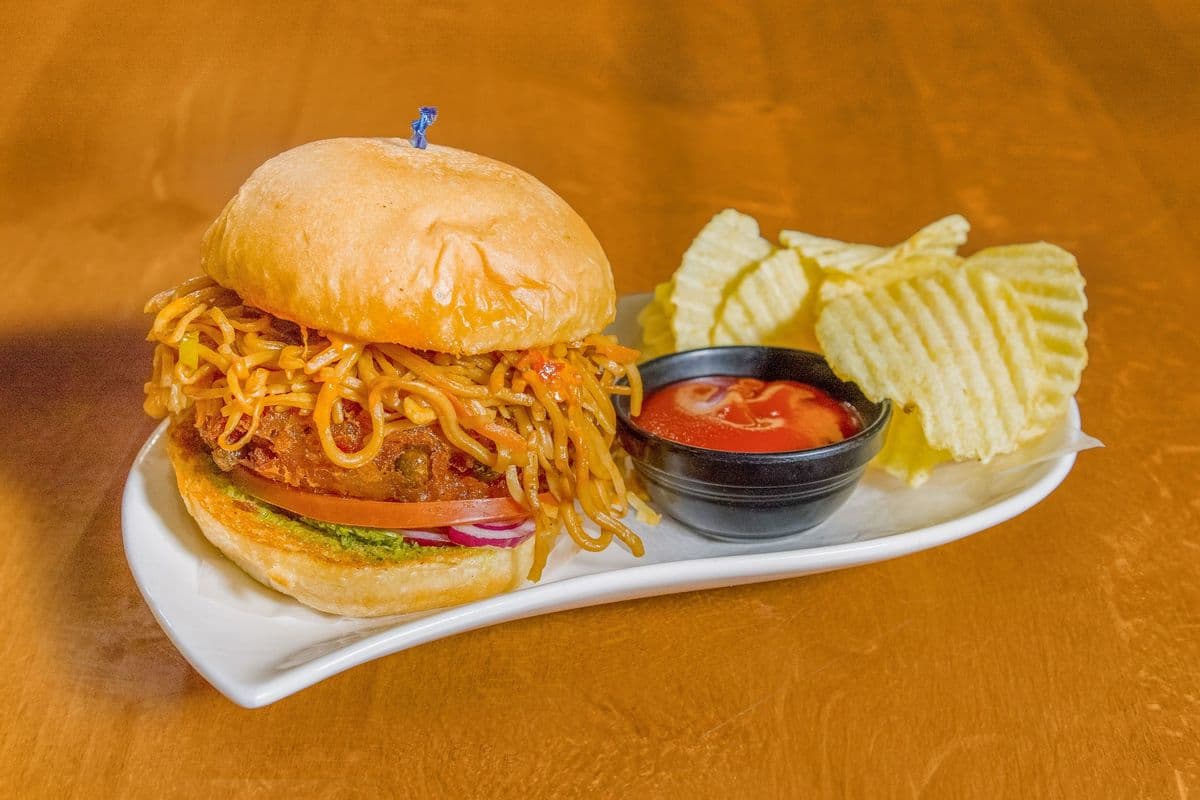 Schezwan Noodle Burger
