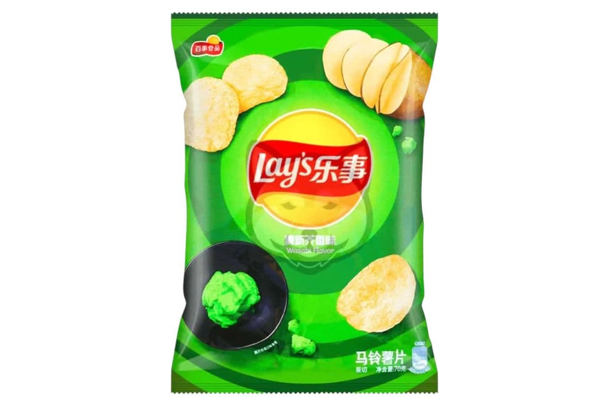 Lays Wasabi Flavor Chinese (70gm) (162 Cal)