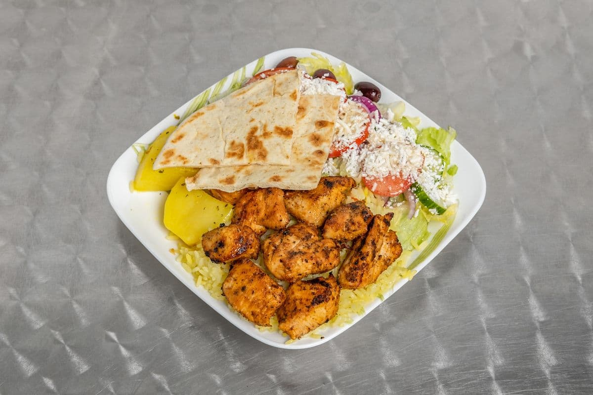 Chicken Souvlaki Plate