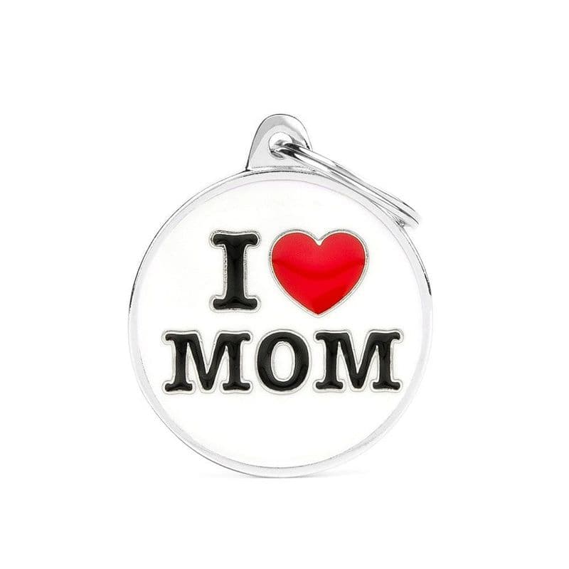 MyFamily I Love Mom Engraved Tag