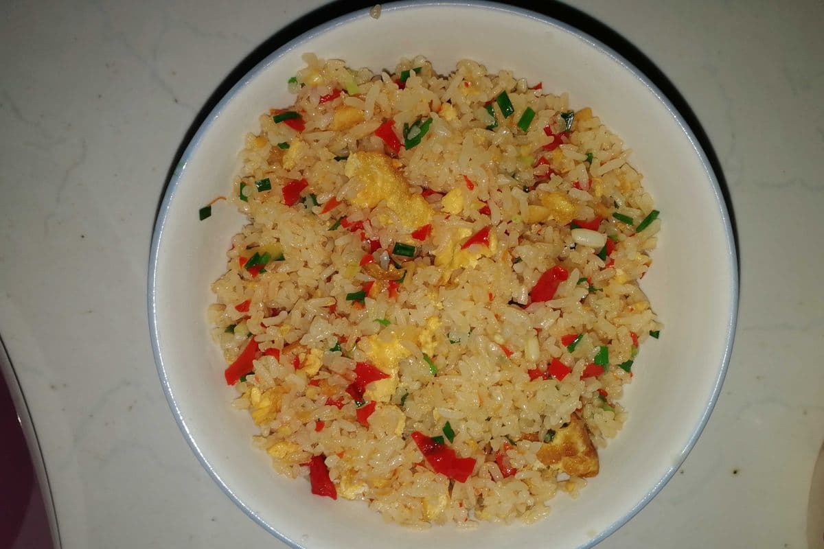 riz frit bacon