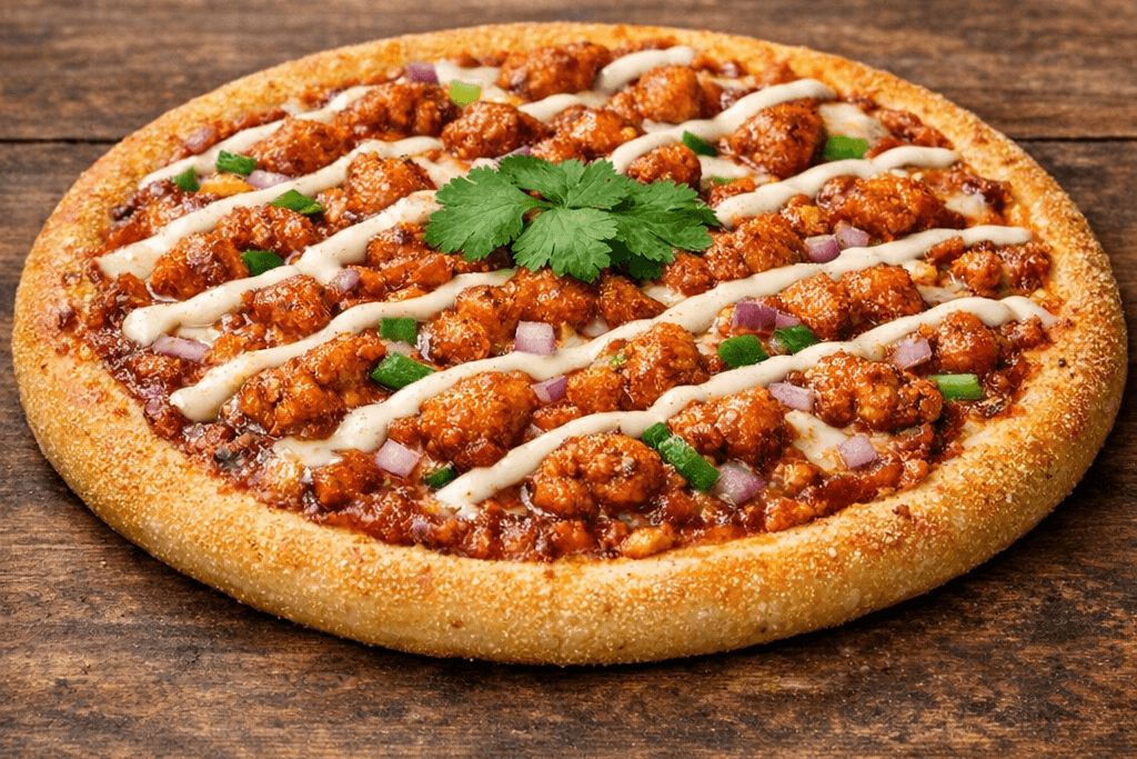 Large Butter Chicken Pizza