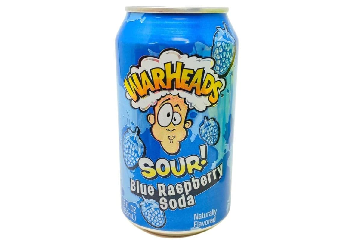 Warheads Sour Blue Raspberry Soda (355 ml)