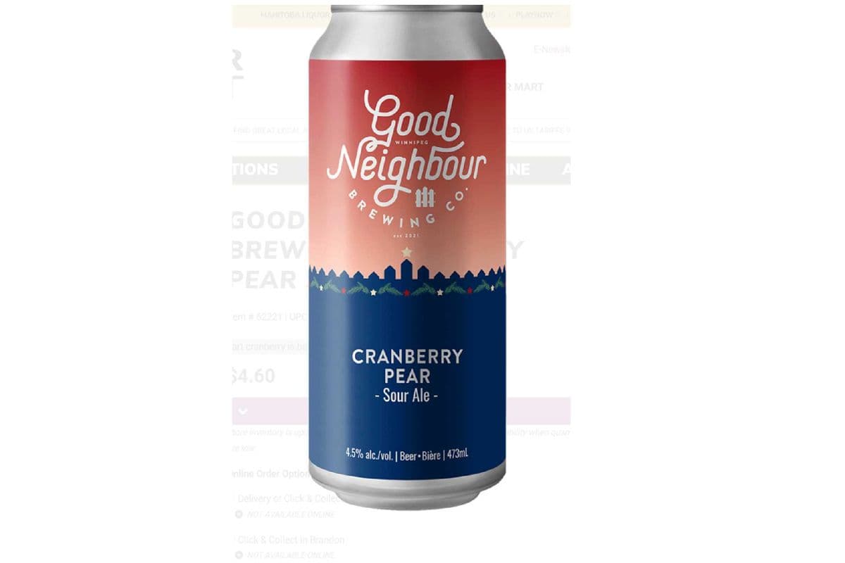 Good Neighbour Brewing Cranberry Pear Sour Ale (1 x 473 ml can)