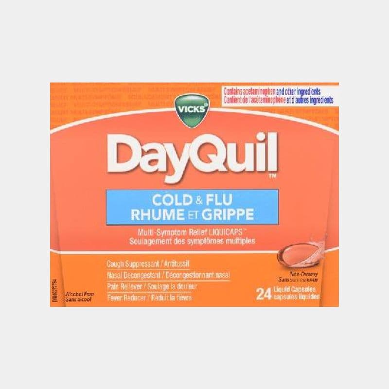 Vicks Dayquill Cold & Flu Liquid Capsules (24 Units)