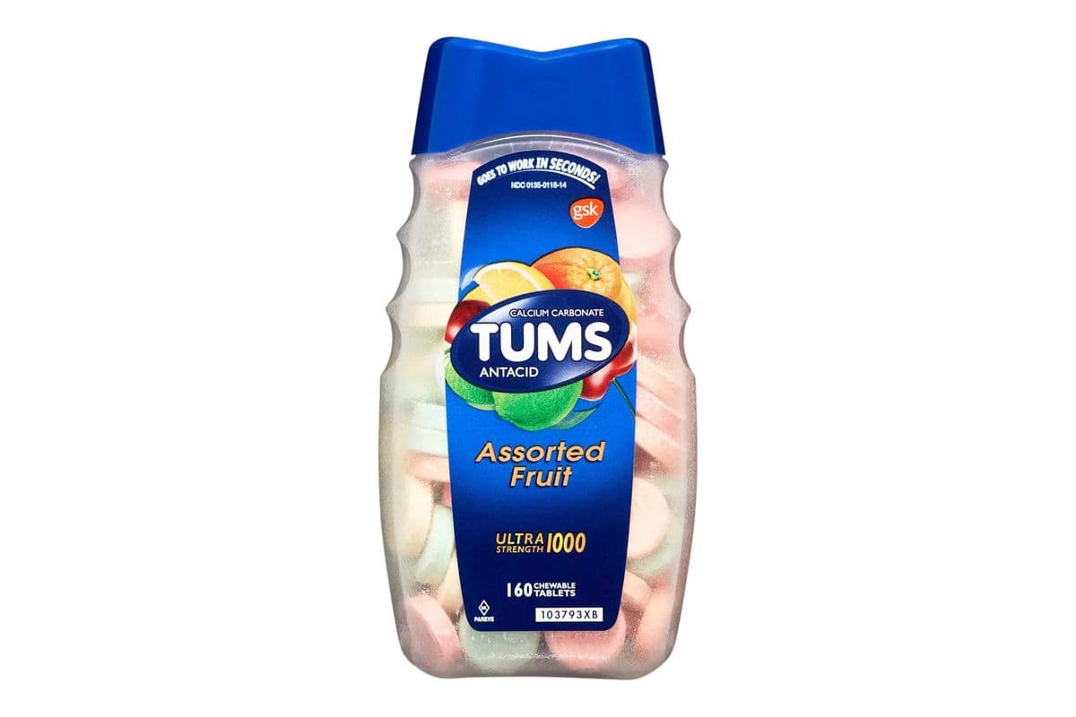 Tums Antacid Calcium Carbonate Tablets (72tabs) (0 Cal)