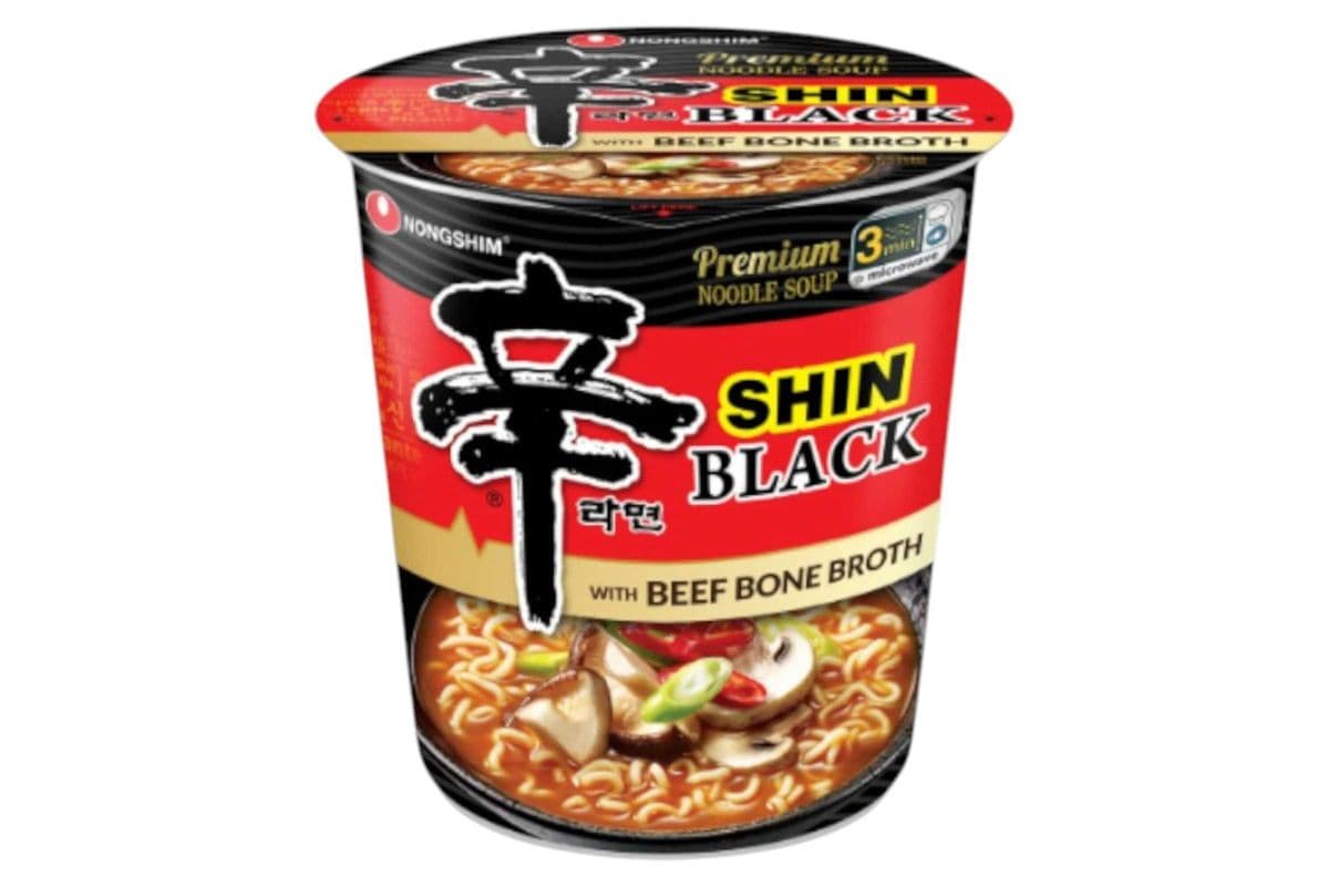 Nongshim Shin Ramyun Black Beef Bone Broth Cup Noodles (101gm) (420 Cal)