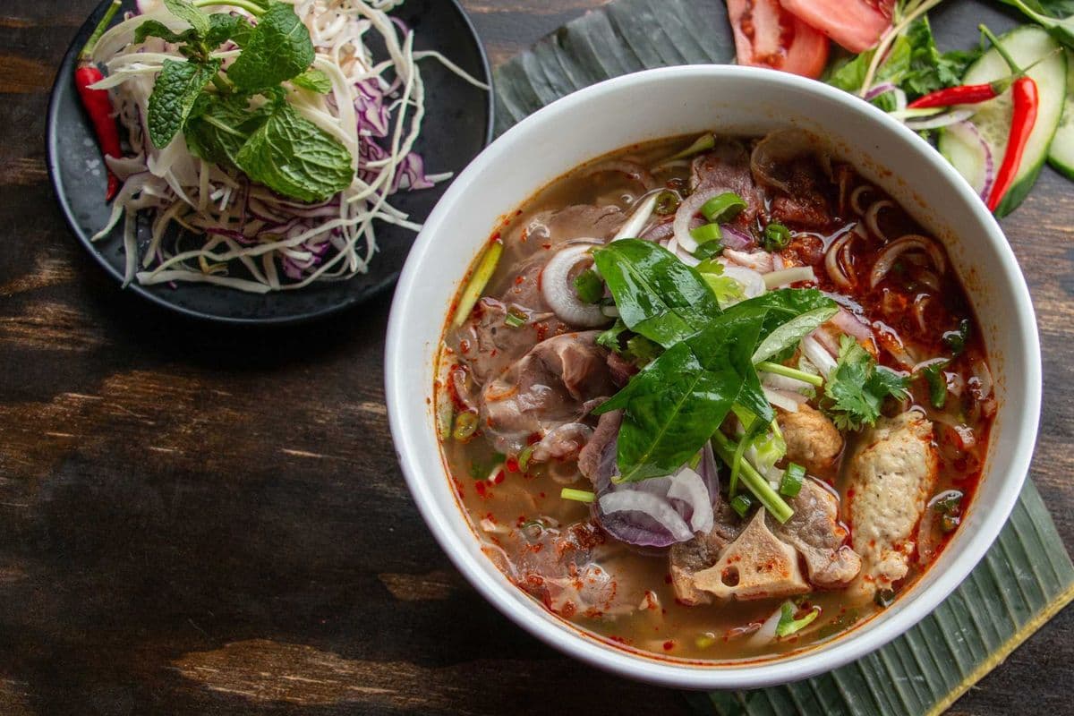 S01. Hue’s Spicy Beef & Pork Slices Rice Noodle Soup