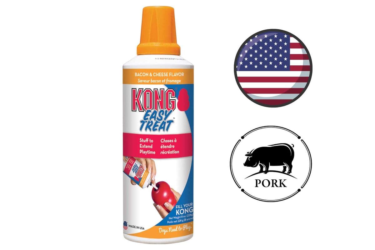 KONG - Easy Treat Bacon & Cheese Paste Dog Treat - 8 Oz