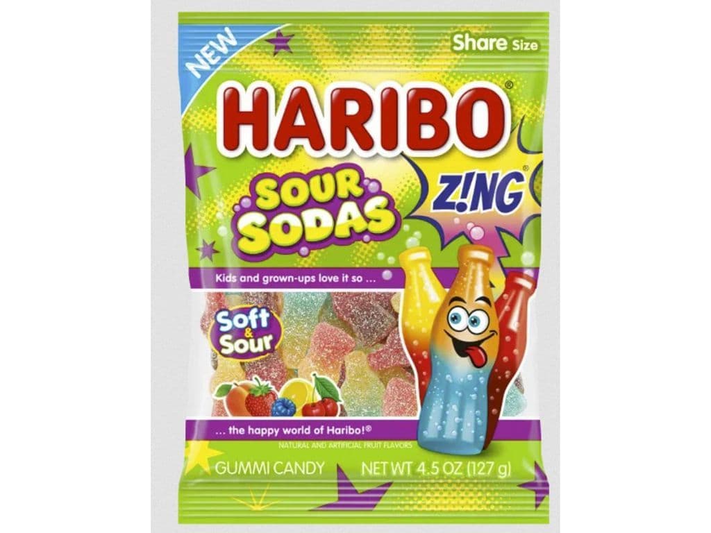 Haribo Sour Sodas Gummy Candy 127g Gummies