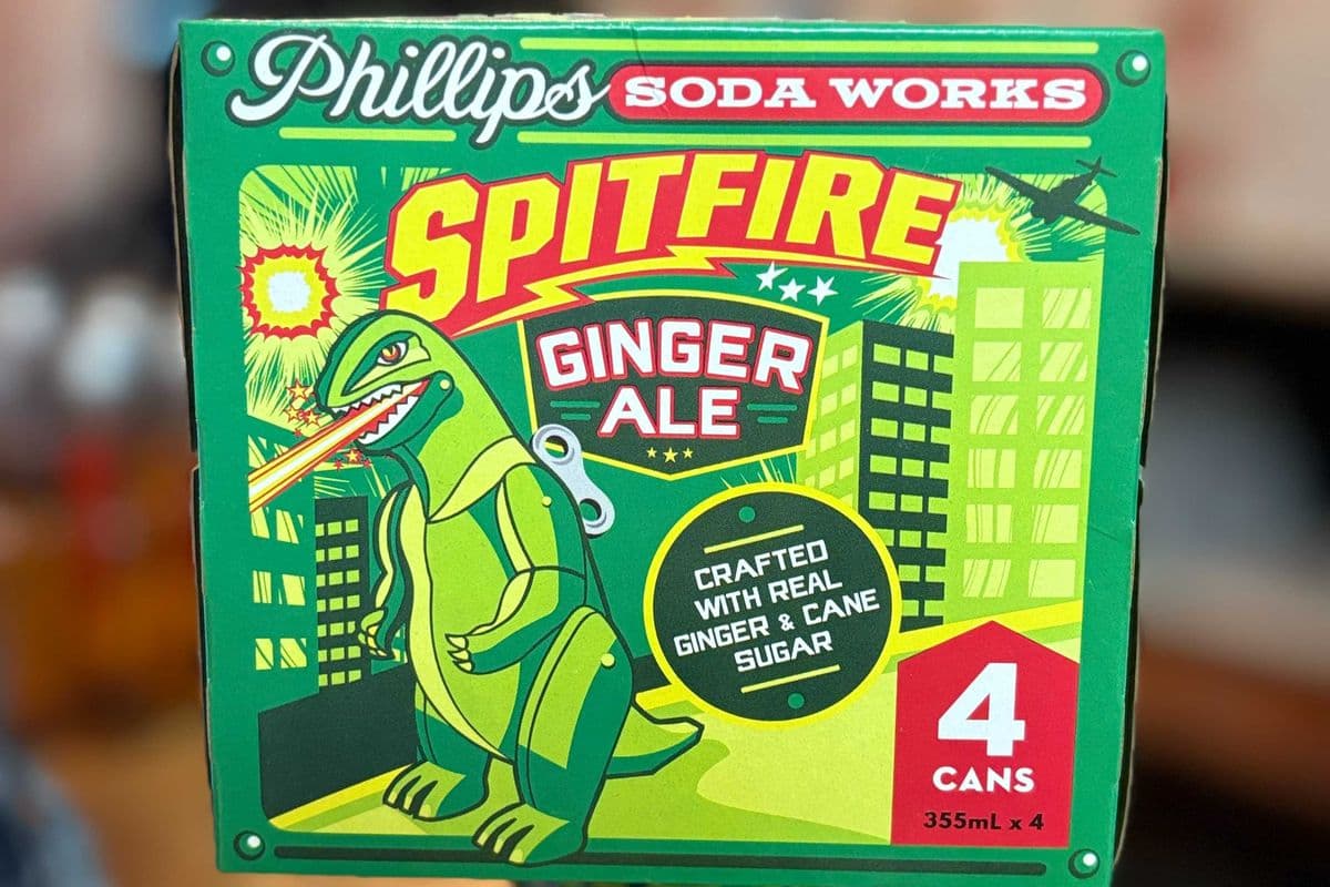 Phillips Spitfire Ginger Ale 4 Pack (4x 355ml) (120 Cal)