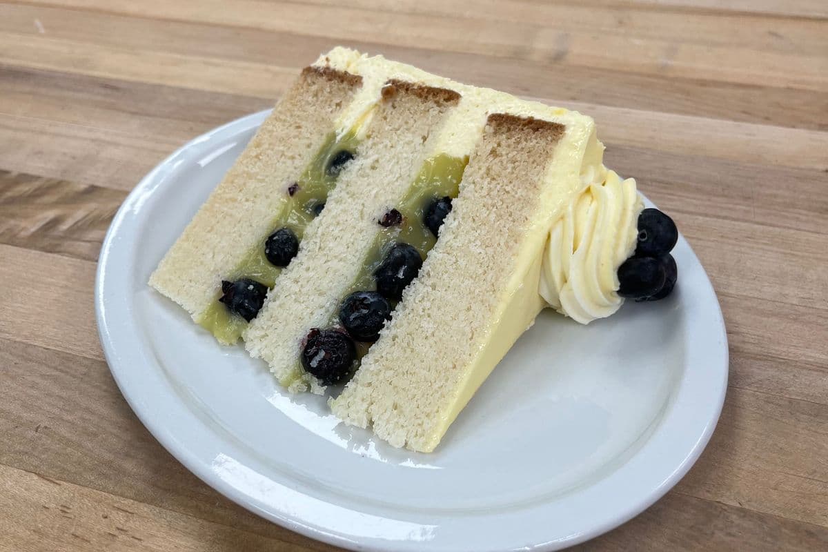 Lemon Curd Blueberry Cake