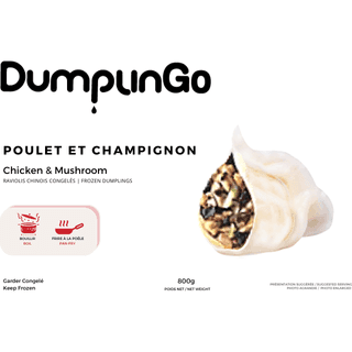 FD08-Chicken & Mushroom Frozen Dumplinngs(800g) / Poulet & Champignon Dumpling Congelée(800g)/