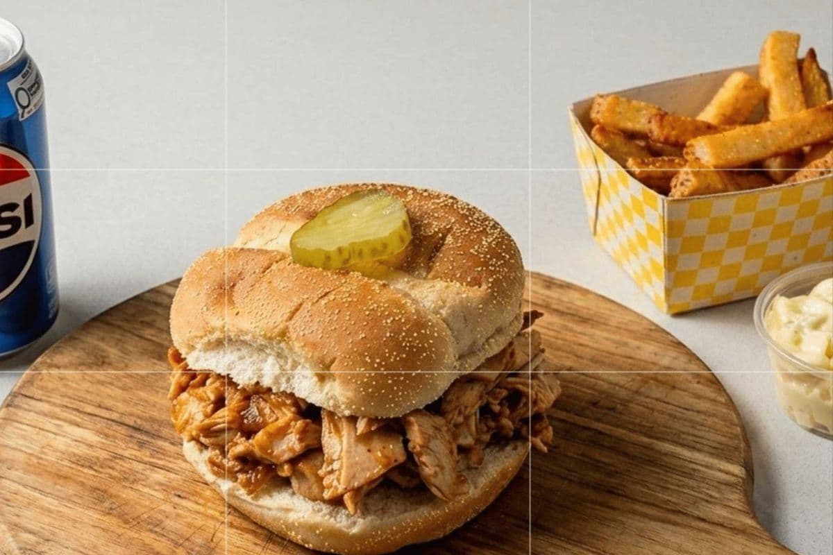 Pulled Chicken (Meal) (Combo: P C+SM F/W+ P)