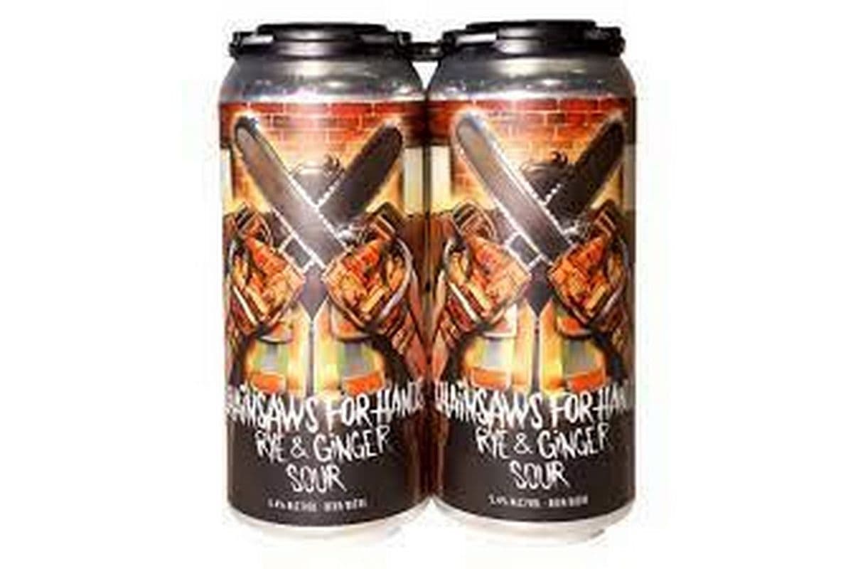 CHAINSAWS FOR HANDS RYE&GINGER SOUR 4PK473ML(TOWN SQUARA) (4PK)